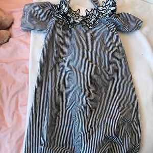 Striped off the shoulder dress